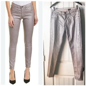 AG Adriano Goldschmied Metallic Silver Jeans